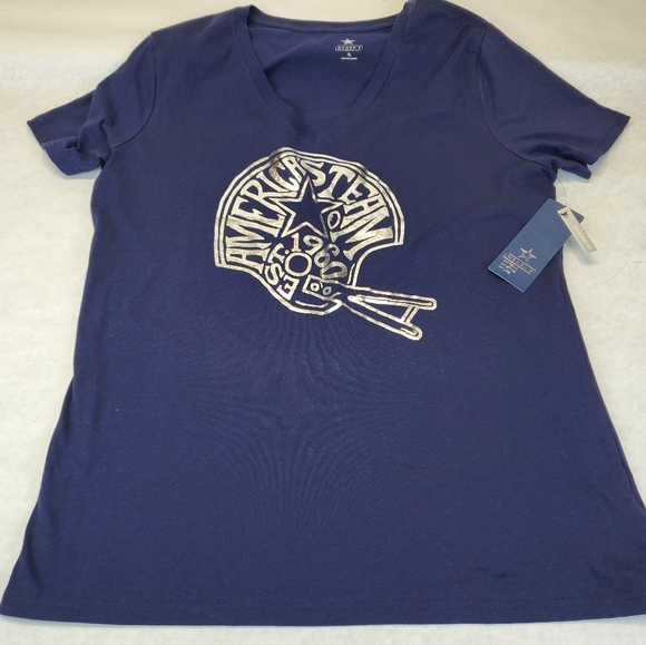 Women's Deep V-neck Dallas Cowboys NFL T-Shirt - Picture 3 of 7
